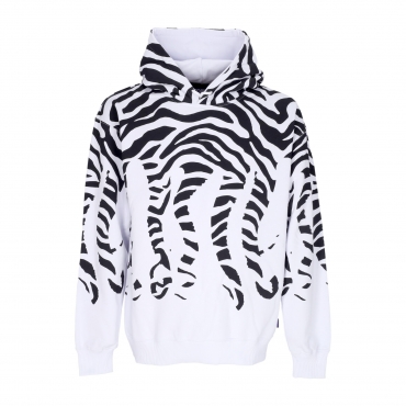 felpa leggera cappuccio uomo zebra hoodie WHITE