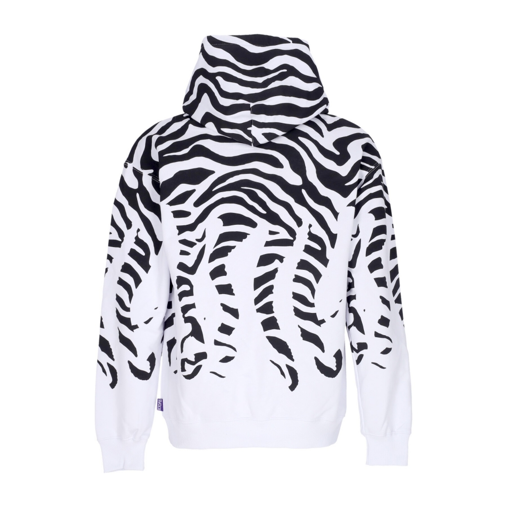 felpa leggera cappuccio uomo zebra hoodie WHITE