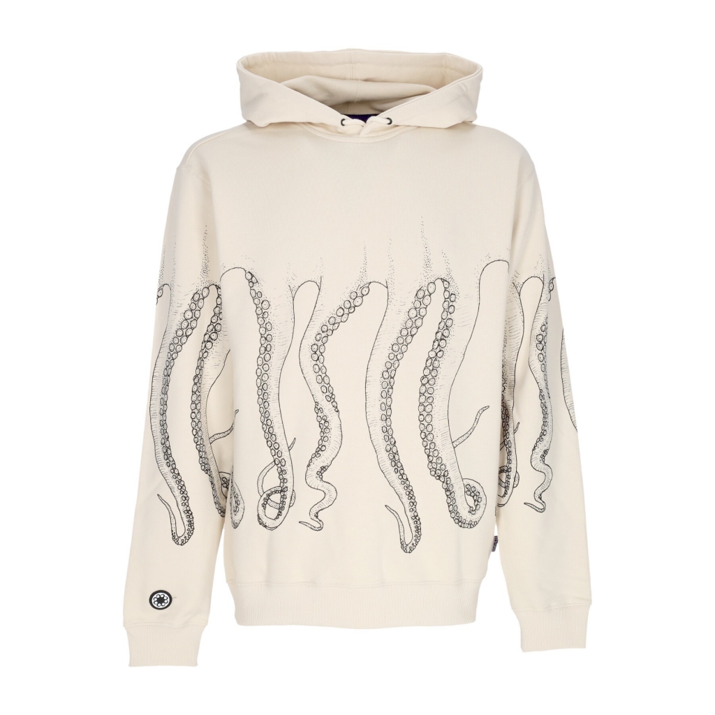 felpa leggera cappuccio uomo outline hoodie BLACK/DUSTY WHITE