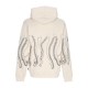 felpa leggera cappuccio uomo outline hoodie BLACK/DUSTY WHITE