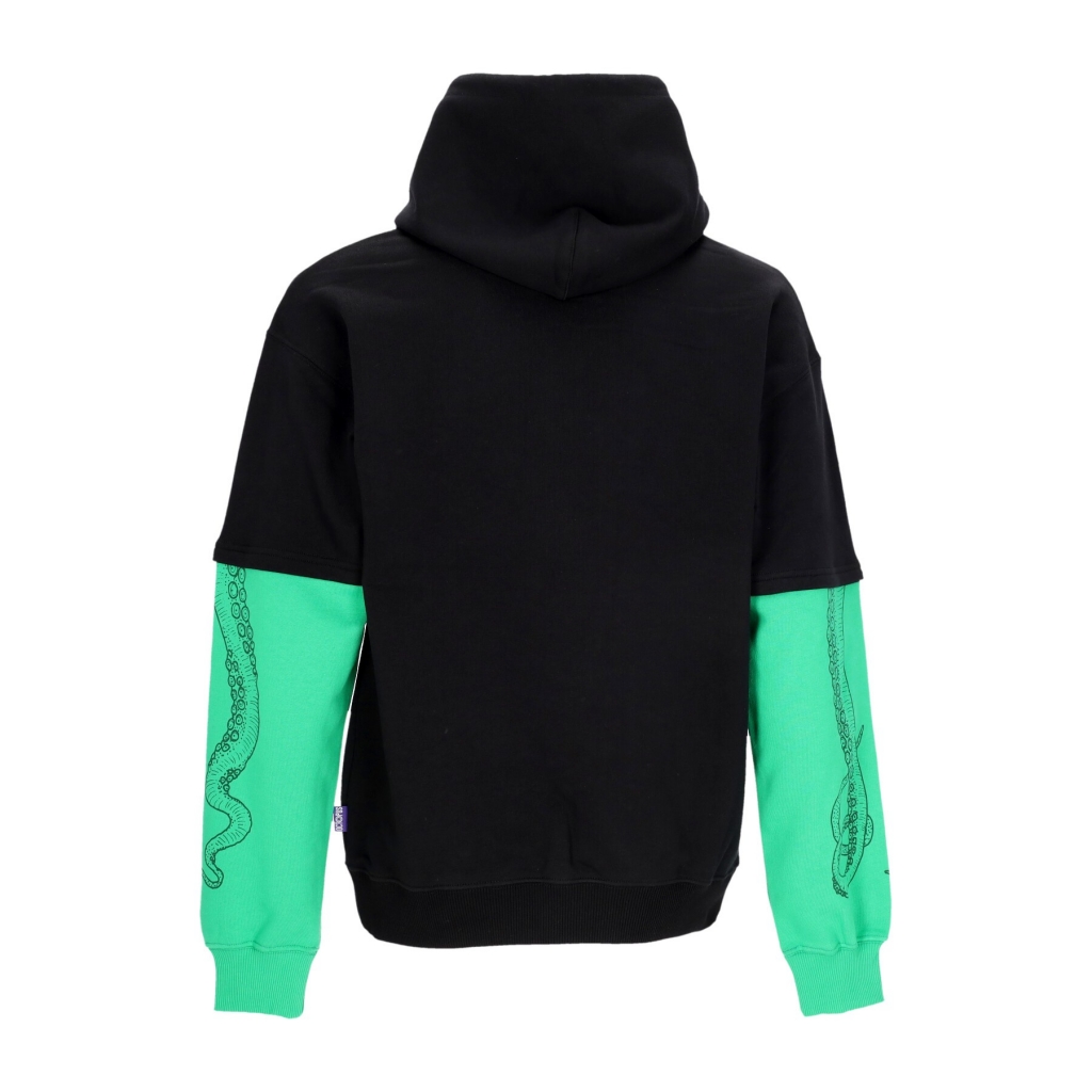 felpa leggera cappuccio uomo logo overhoodie hoodie GREEN/BLACK