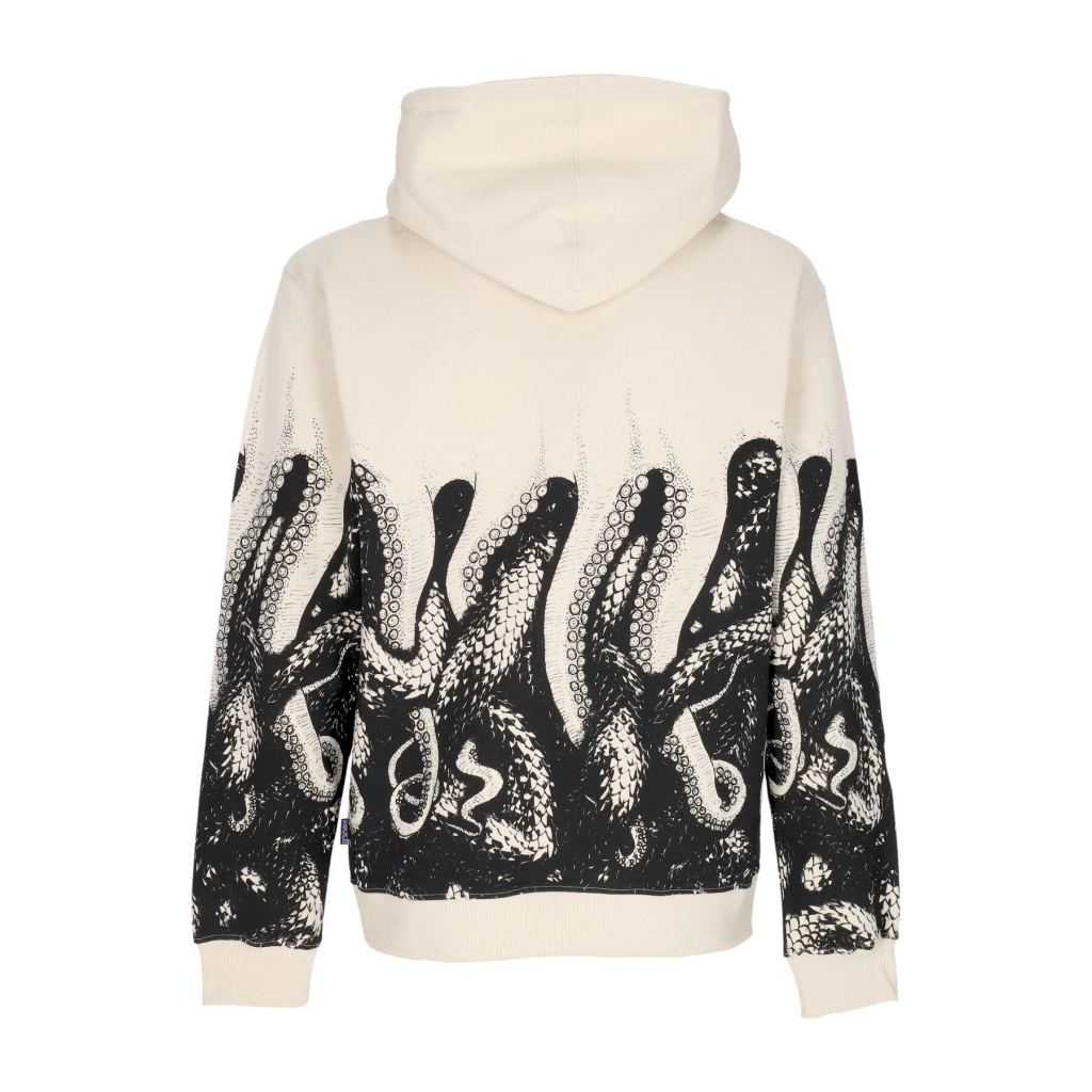 felpa leggera cappuccio uomo snakes hoodie DUSTY WHITE