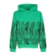 felpa leggera cappuccio uomo fishnet hoodie GREEN