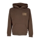 felpa leggera cappuccio uomo spine skulls hoodie BROWN