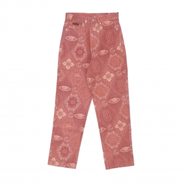 pantalone lungo donna classic dad jeans RED PATCHWORK