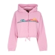 felpa cappuccio zip donna sunrise dot zip hoodie FONDANT PINK