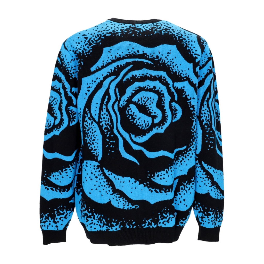 maglione uomo dressen big rose knit crewneck BLACK/BLUE ROSE