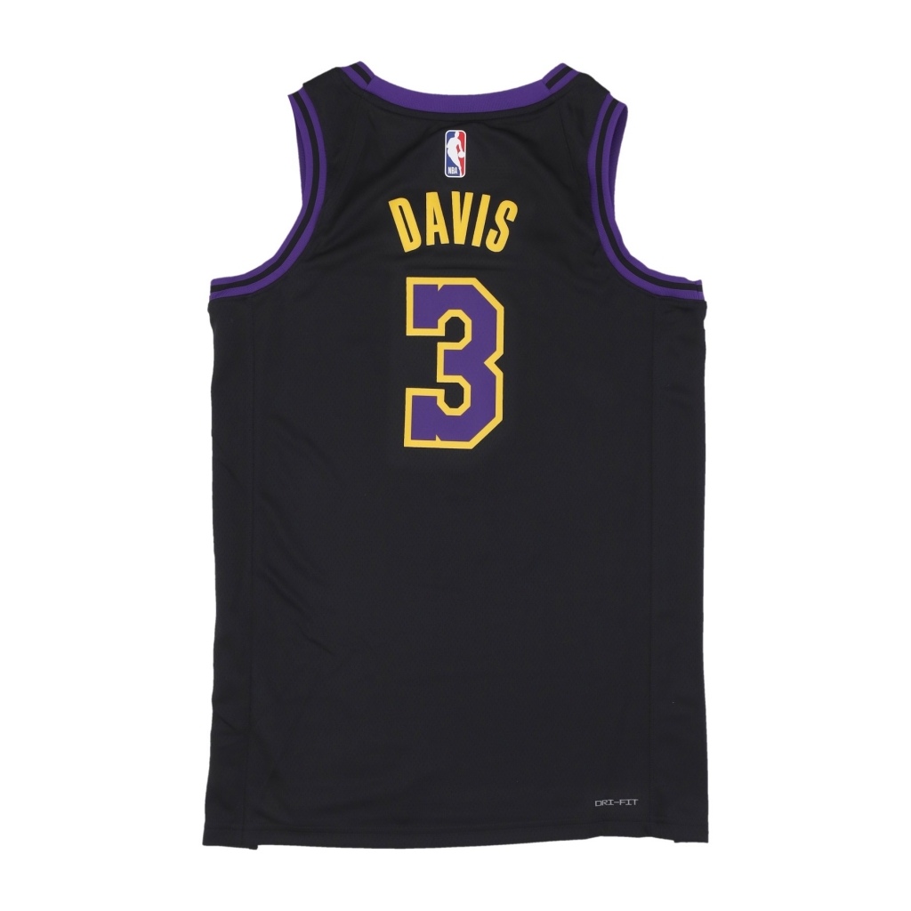 canotta basket uomo nba city edition 2023/24 dri-fit swingman jersey no 3 anthony davis loslak BLACK