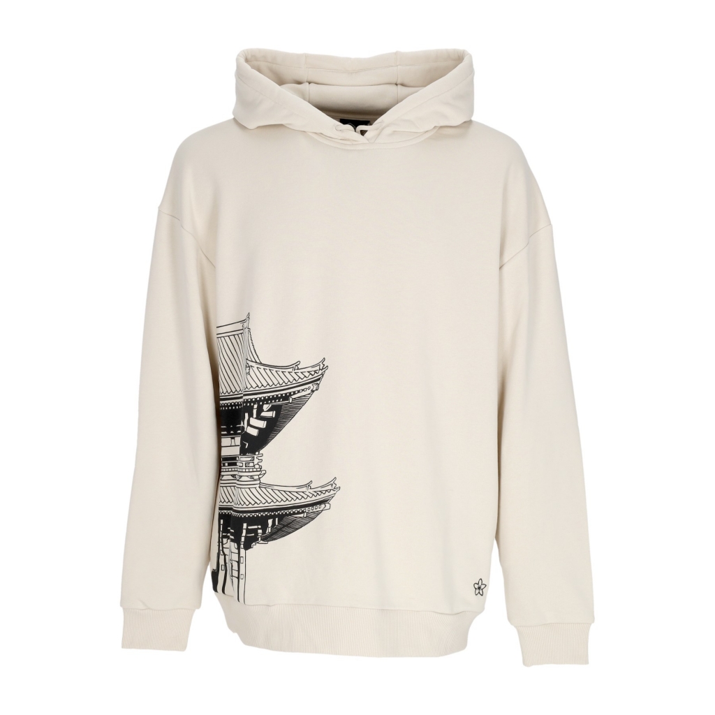 felpa leggera cappuccio uomo bench tokyo over hoodie BEIGE/BLACK