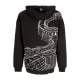 felpa leggera cappuccio uomo chinese wall outline over hoodie BLACK/WHITE