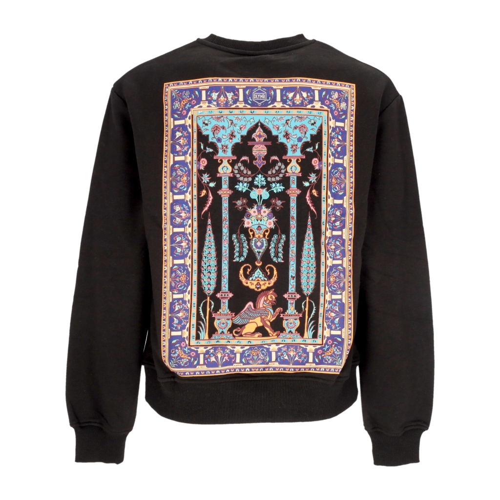 felpa leggera girocollo uomo persian rug crewneck BLACK