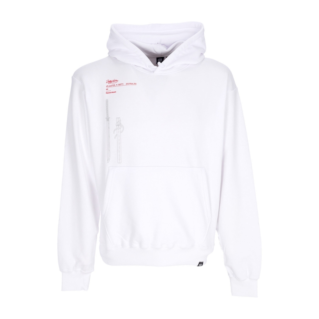 felpa leggera cappuccio uomo miyamoto musashi hoodie WHITE