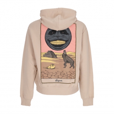 felpa leggera cappuccio uomo black moon tarot hoodie BEIGE