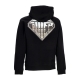 felpa leggera cappuccio uomo liquid logo hoodie BLACK