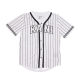 casacca bottoni uomo pinstripe baseball shirt WHITE/BLACK