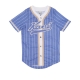 casacca bottoni donna w pinstripe baseball shirt PURPLE/WHITE