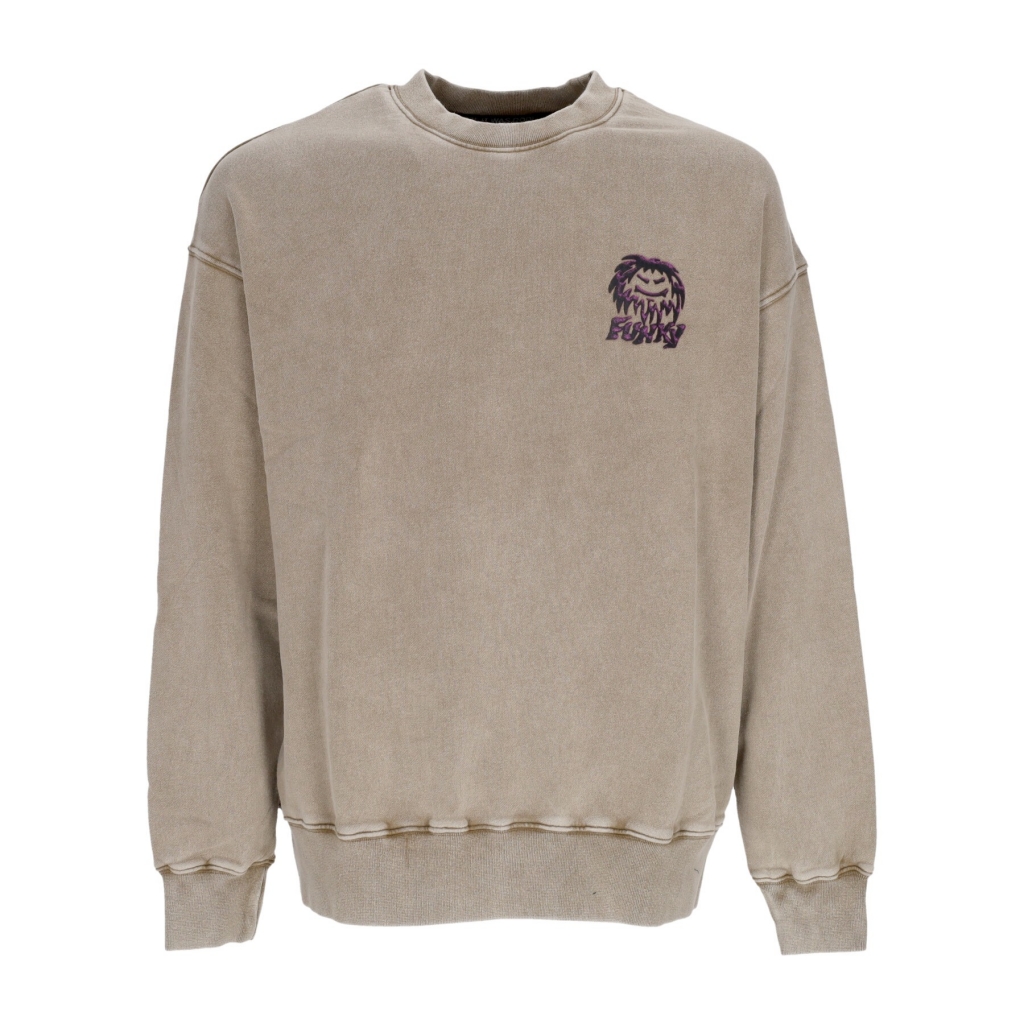 felpa leggera girocollo uomo stoner idols crewneck WASHED SAND