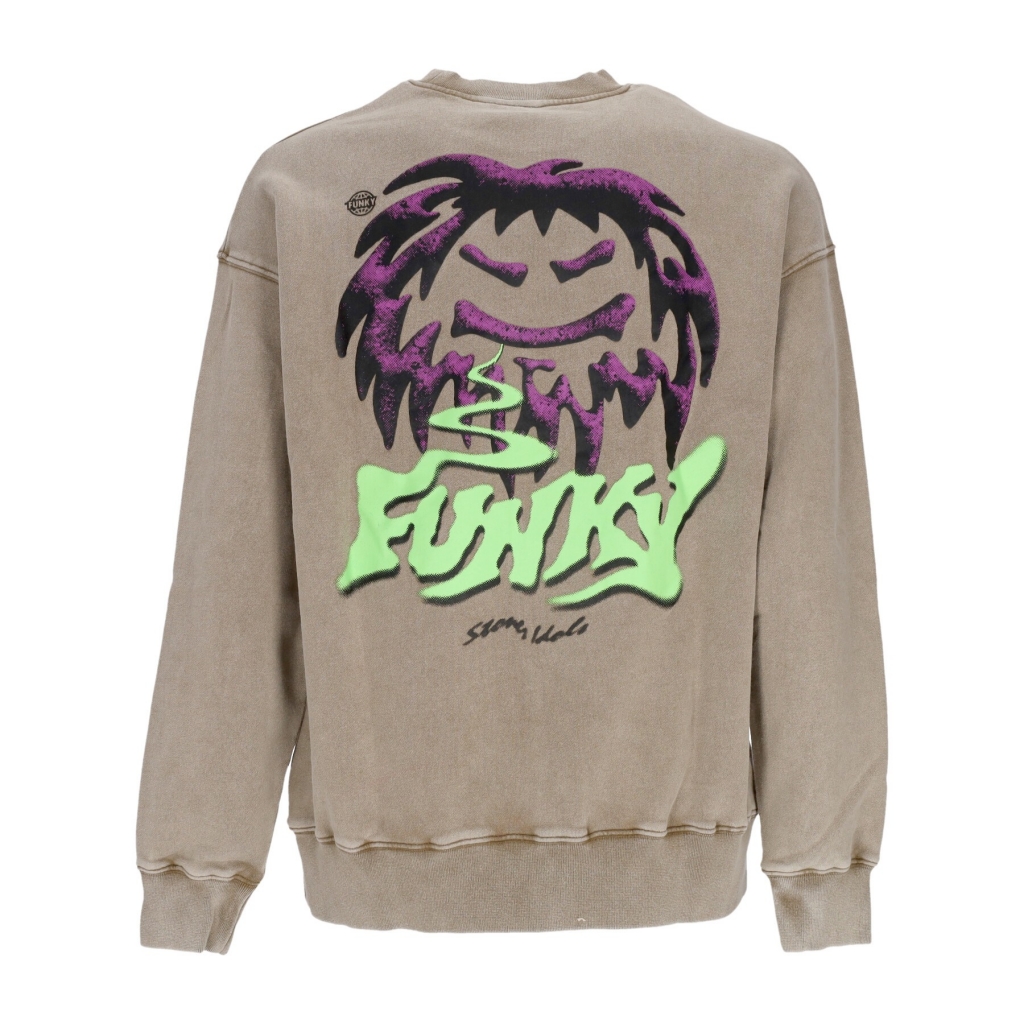 felpa leggera girocollo uomo stoner idols crewneck WASHED SAND