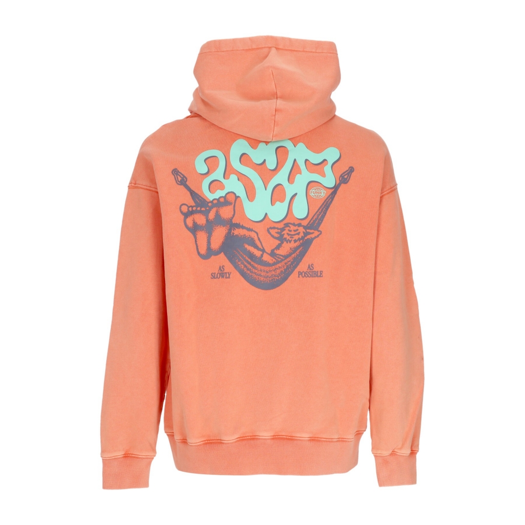 felpa leggera cappuccio uomo asap hoodie WASHED CORAL