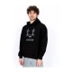 felpa leggera cappuccio uomo metal hoodie BLACK