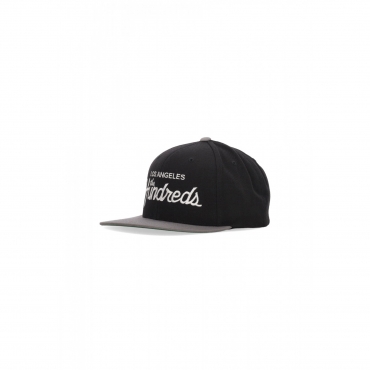 cappellino visiera piatta uomo team snapback BLACK