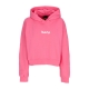 felpa leggera cappuccio corta donna w back big logo hoodie FLUO FUCSHIA/ST WHITE