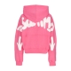 felpa leggera cappuccio corta donna w back big logo hoodie FLUO FUCSHIA/ST WHITE