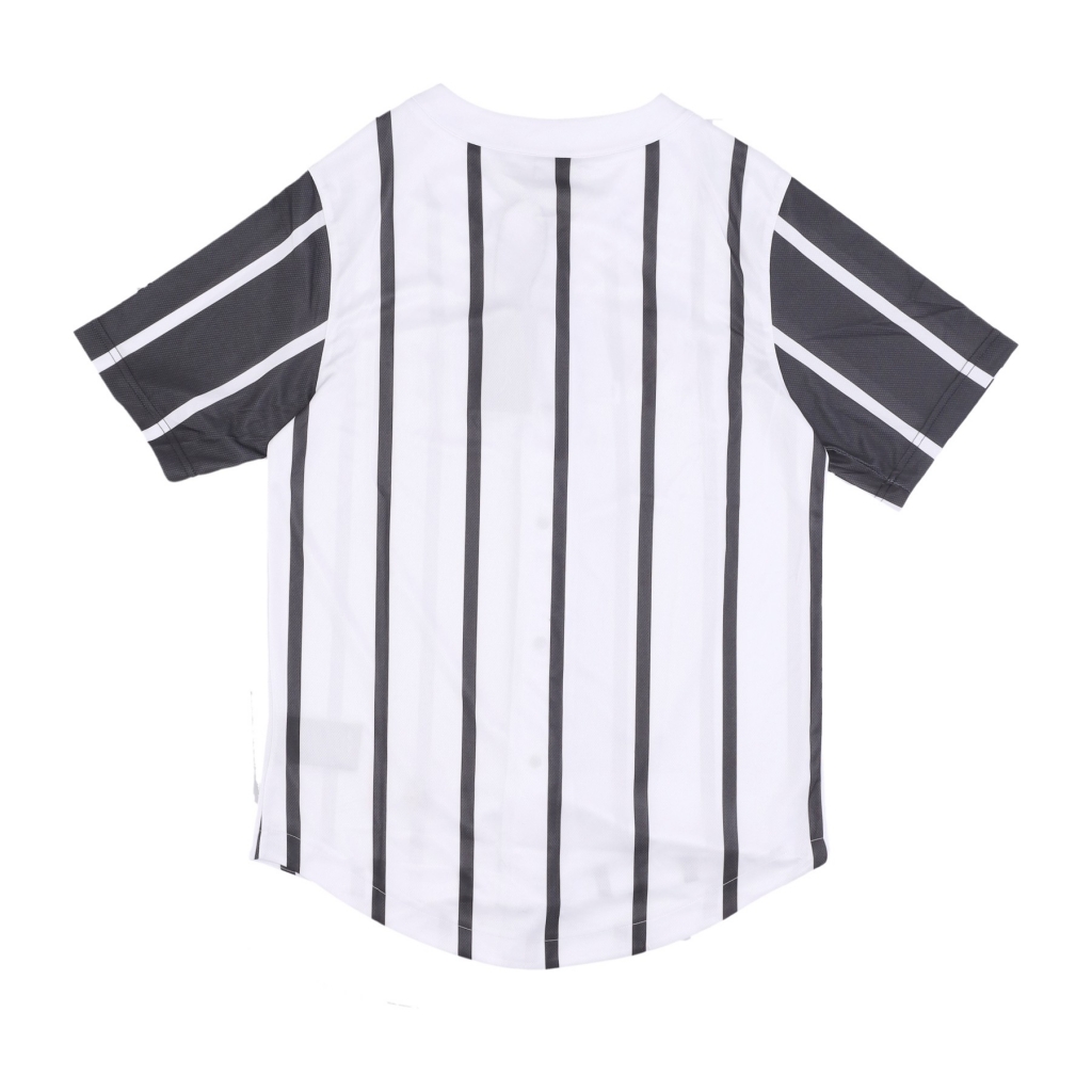 casacca bottoni uomo serif striped block baseball shirt WHITE/BLACK