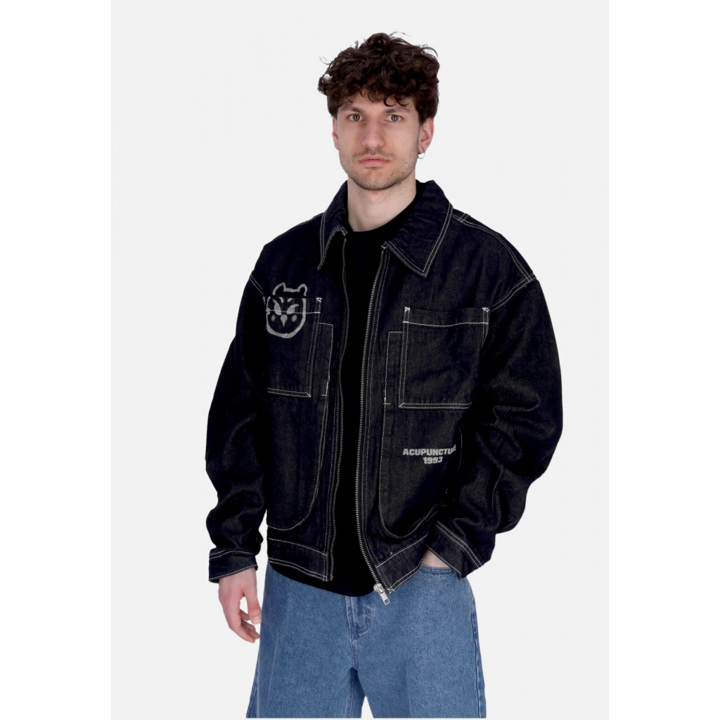 giubbotto uomo clueless denim jacket BLACK