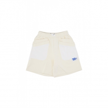 pantalone corto tuta uomo label shorts CREAM