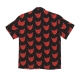 camicia manica corta uomo aop hearts shirt BLACK/RED