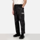 pantalone corto uomo flames and gotic logo cargo pants BLACK