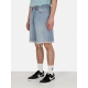 jeans corto uomo printed logo and flames patch shorts BLUE DENIM