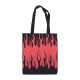 borsa di tela uomo flames shopper bag BLACK/RED