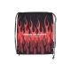 sacchetta uomo triple flames drawstring backpack BLACK