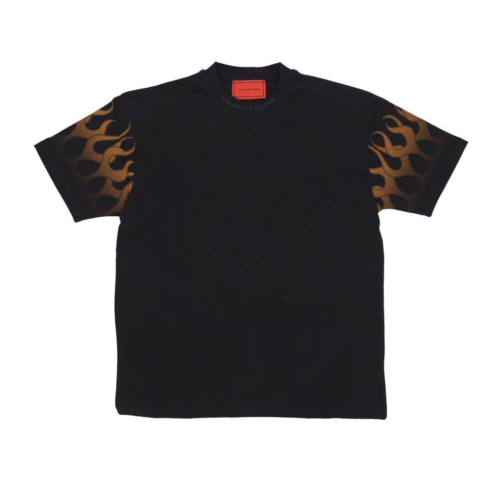 maglietta uomo flames tee BLACK/ORANGE