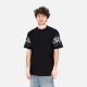 maglietta uomo flames tee BLACK/WHITE