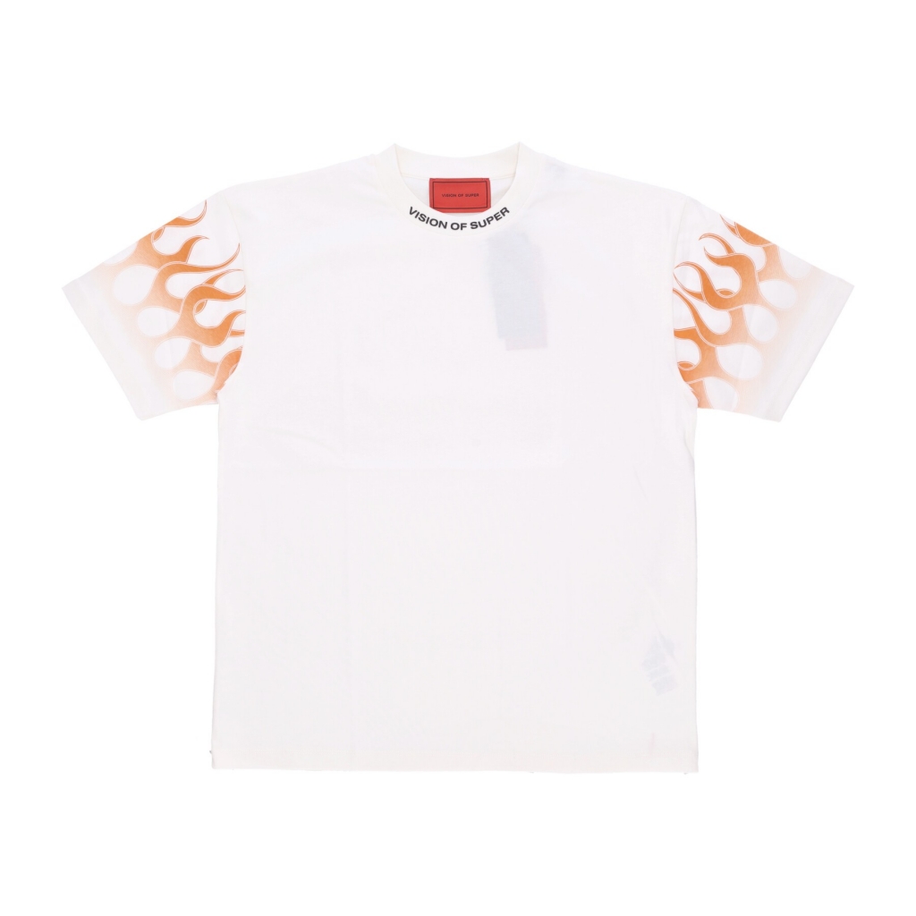 maglietta uomo flames tee OFF WHITE/ORANGE