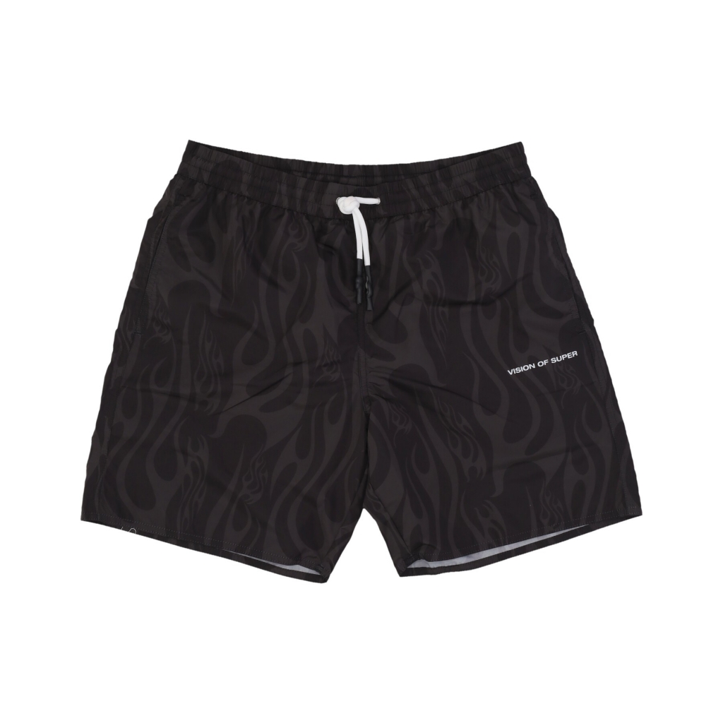 costume pantaloncino uomo aop flames swimwear BLACK