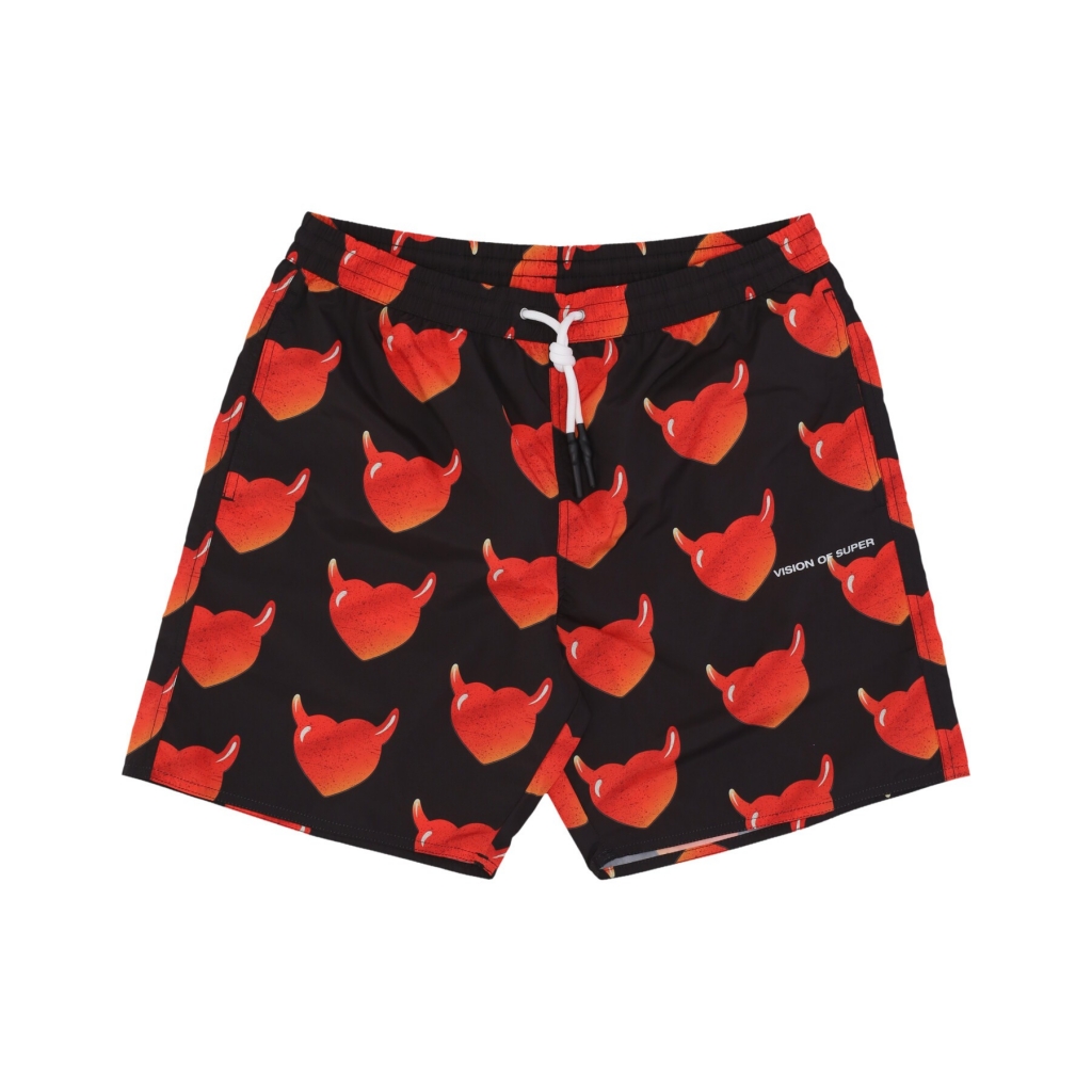 costume pantaloncino uomo aop hearts swimwear BLACK/RED