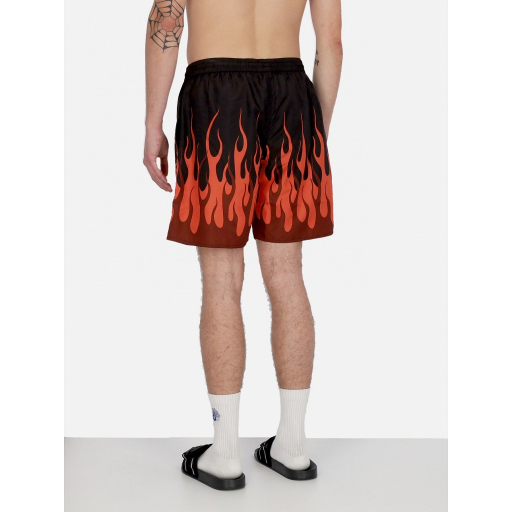 costume pantaloncino uomo double flames swimwear BLACK/RED