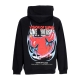 felpa leggera cappuccio uomo puffy love print hoodie BLACK