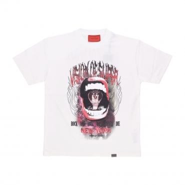 maglietta uomo cobra mouth print tee WHITE