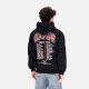 felpa leggera cappuccio uomo cobra mouth print hoodie BLACK