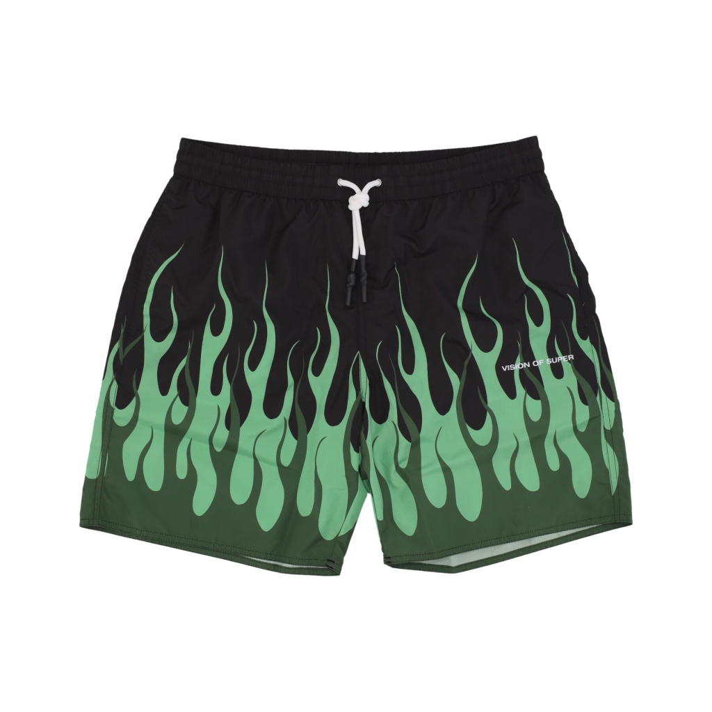 costume pantaloncino uomo double flames swimwear BLACK/GREEN