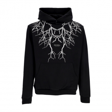 felpa leggera cappuccio uomo embroidery lightning hoodie BLACK/GREY