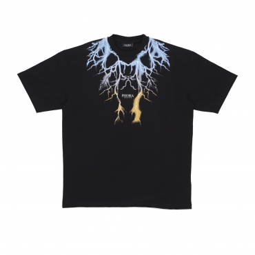 maglietta uomo bicolor lightning print tee BLACK