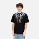 maglietta uomo bicolor lightning print tee BLACK