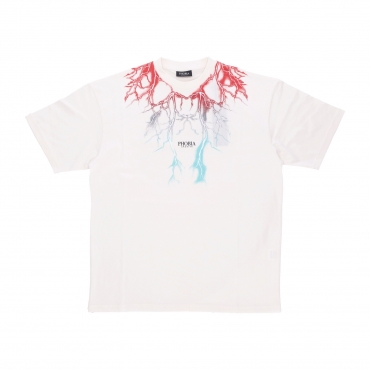 maglietta uomo bicolor lightning print tee WHITE