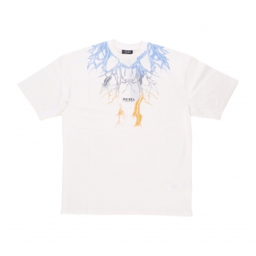 maglietta uomo bicolor lightning print tee WHITE